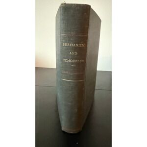 Puritanism and Democracy Ralph Barton Perry 1944 HC Book Vanguard Heff Lib